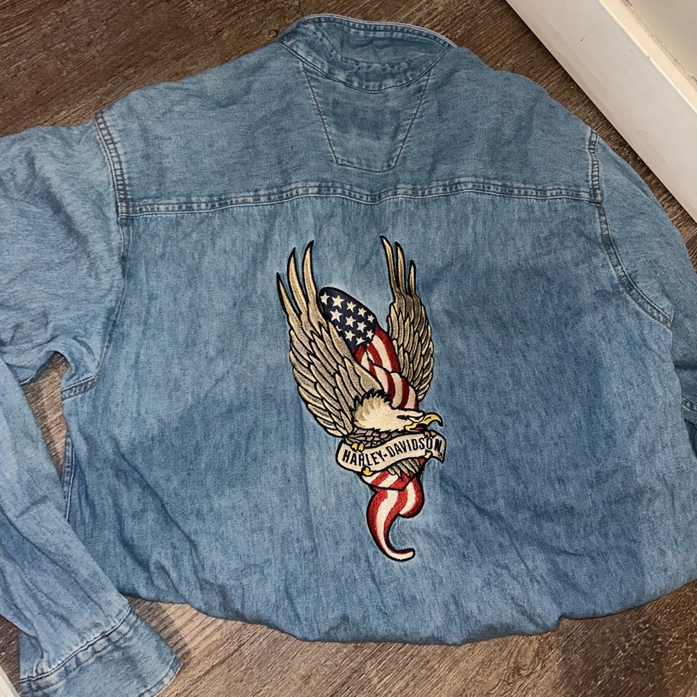 Harley Davidson Button Down - image 2